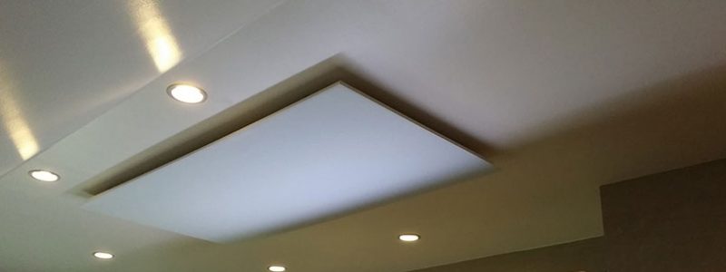 Infrared Heating Panel with integrated lights on wall