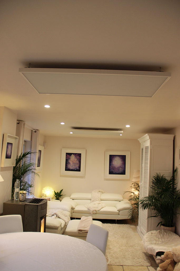 Infrared Heating Panels on ceiling